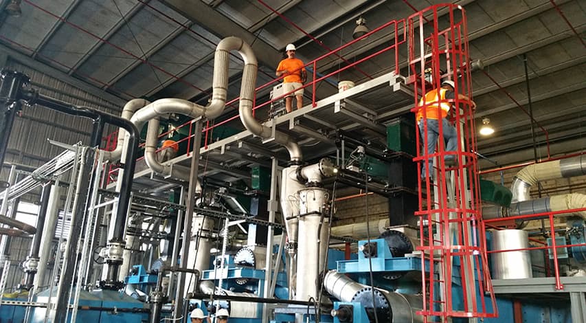Titus crew commissioning a processing system