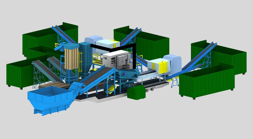 Titus-designed regional sorting system, CAD render