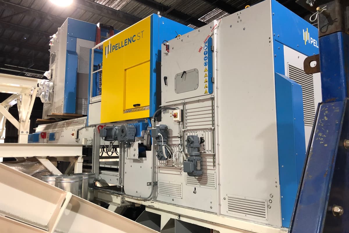 Pellenc ST optical sorter being installed and integrated by Titus
